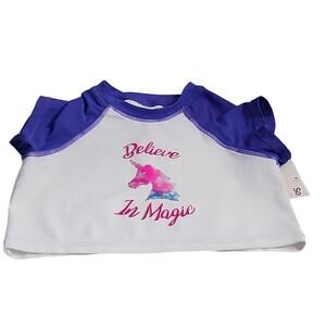 SO Believe in Magic Short Sleeve Rash Guard Top, 6/6x, NWT